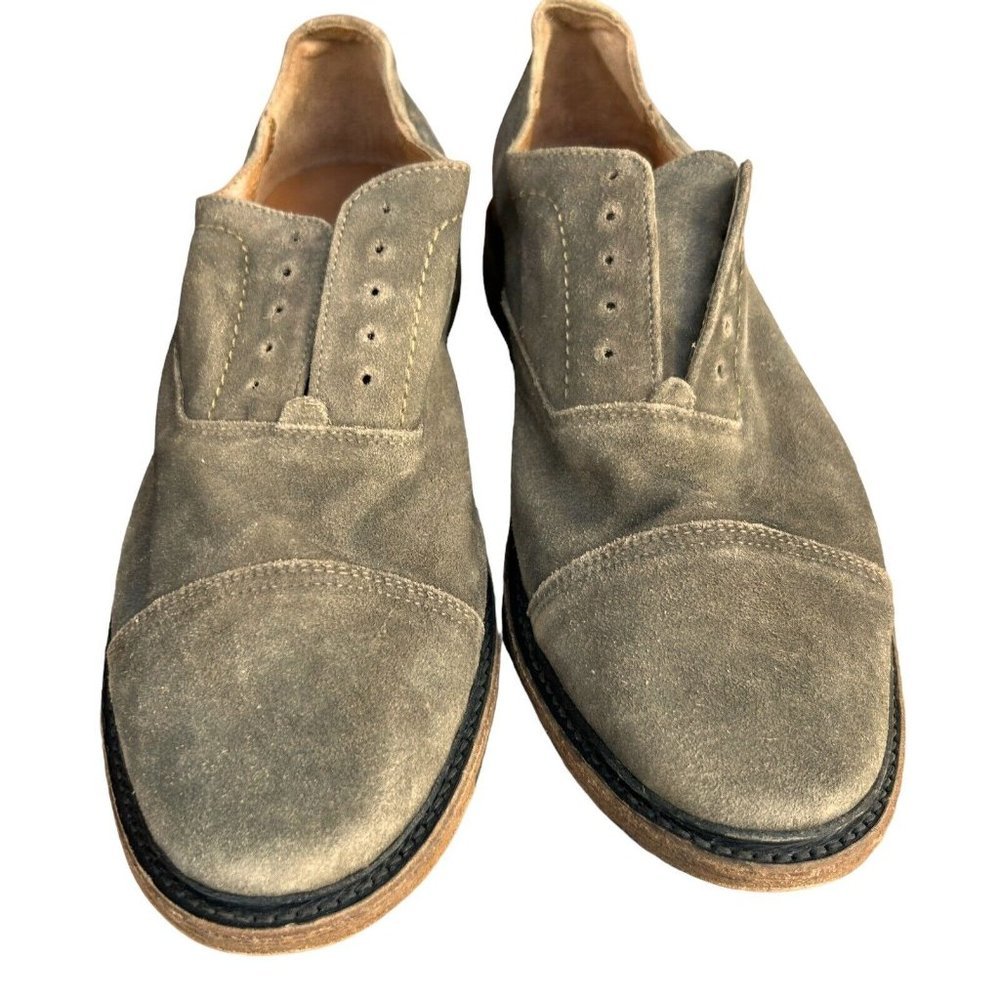 FRYE Oxford Shoes Charcoal Brown Gray Suede Leather Mens US Size 10.5D - Picture 8 of 13